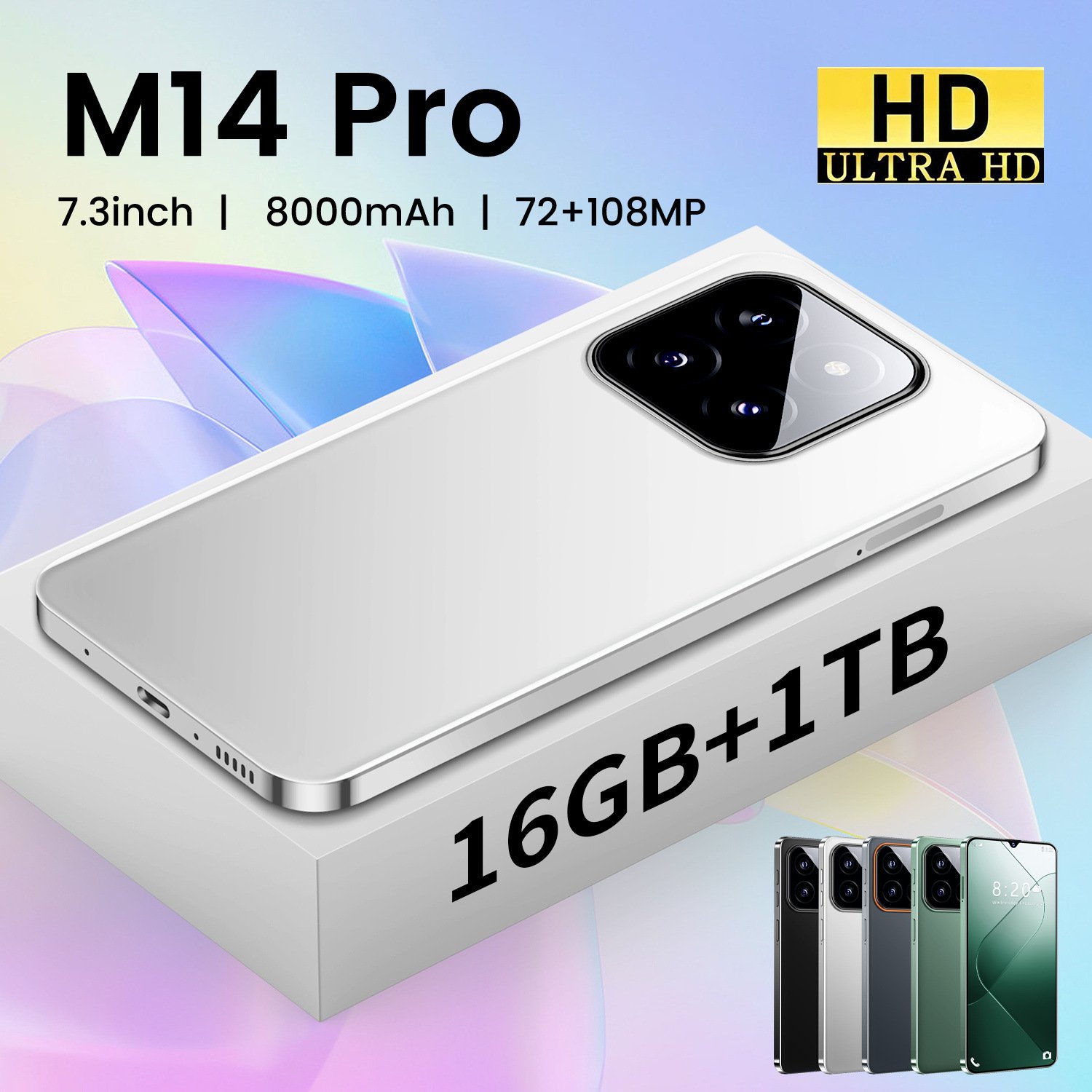 2024 Latest M14 PRO 2 16GB Android Smartphone 3G 4G Network Supported Integrated Mobile Device